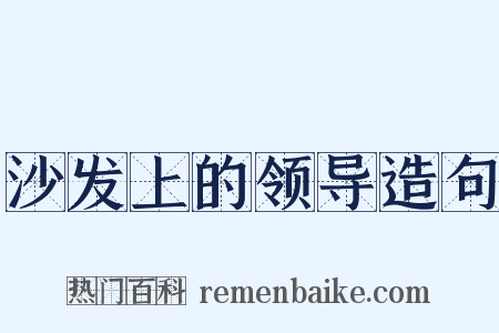 沙发上的领导造句是什么意思的图片